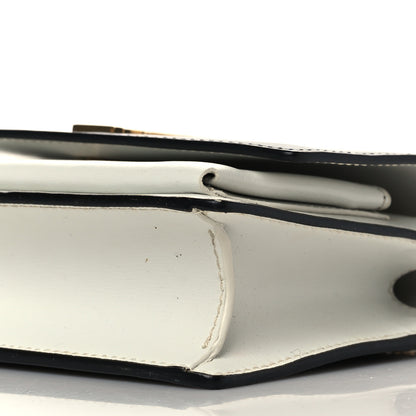 Saint Laurent New Aspen Calfskin Bi-Color Monogram Sunset Chain Wallet Black Dirty White 8 of 8