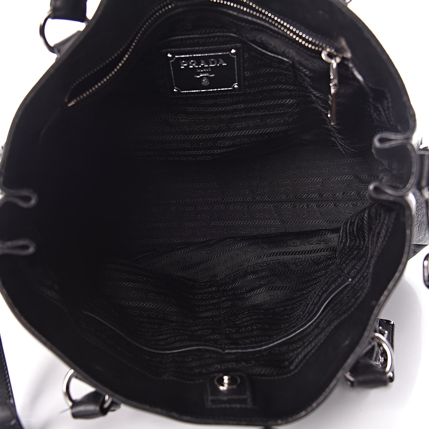 Prada Soft Calfskin Shoulder Bag Black 8 of 18