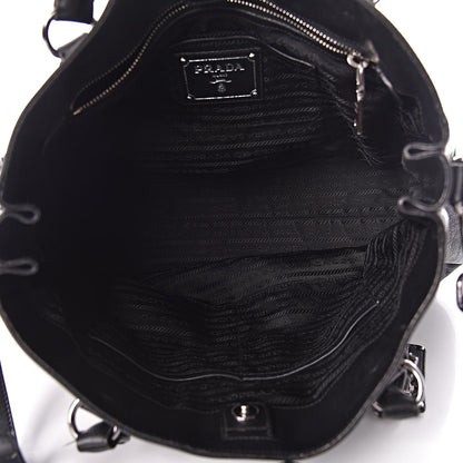 Prada Soft Calfskin Shoulder Bag Black 8 of 18