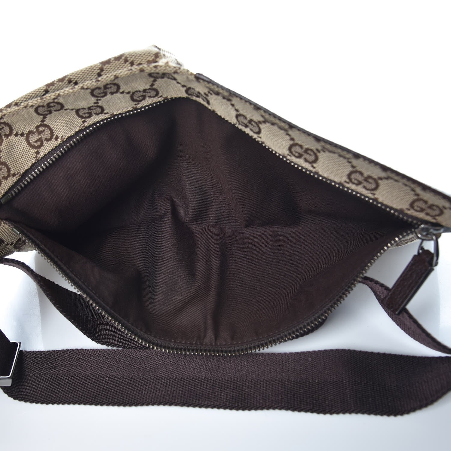 Gucci GG Monogram Double Pocket Belt Bag Dark Brown 5 of 6