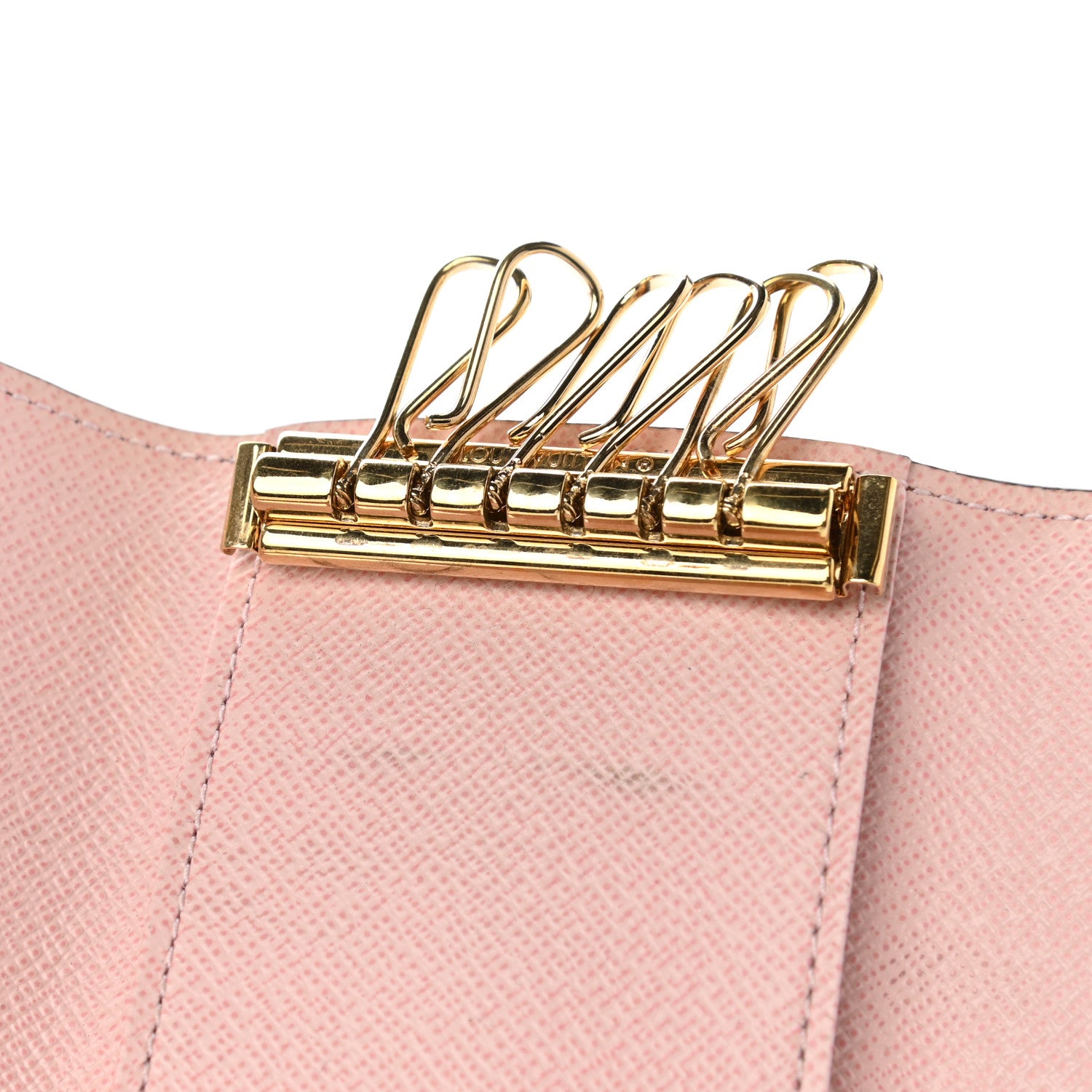 Louis Vuitton Damier Ebene Multicles 6 Key Holder Rose Ballerine 8 of 9
