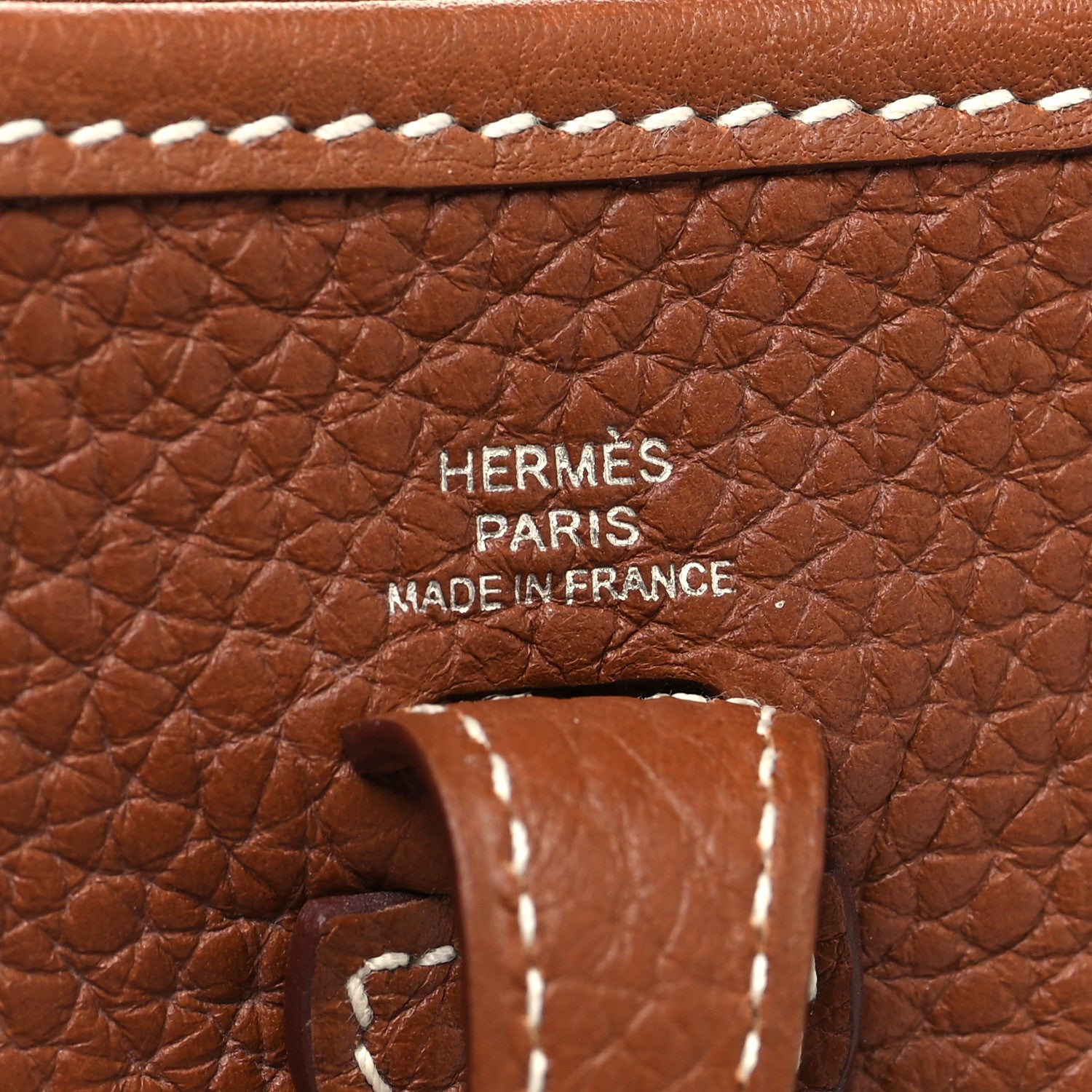 Hermes Taurillon Clemence Allegro Evelyne TPM Gold Cornaline White 6 of 11
