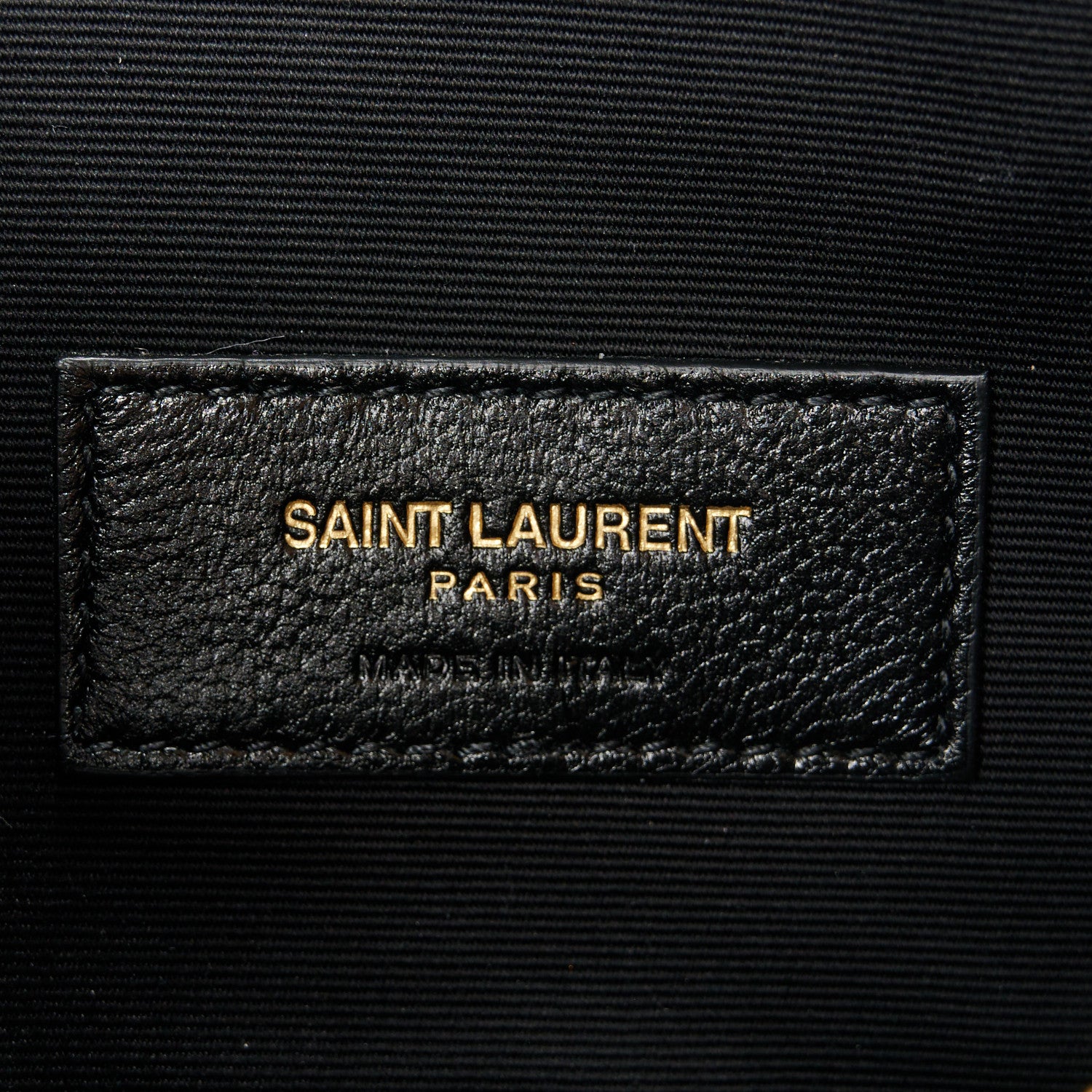 Saint Laurent Grain De Poudre Chevron Monogram Large Bill Pouch Black 6 of 9