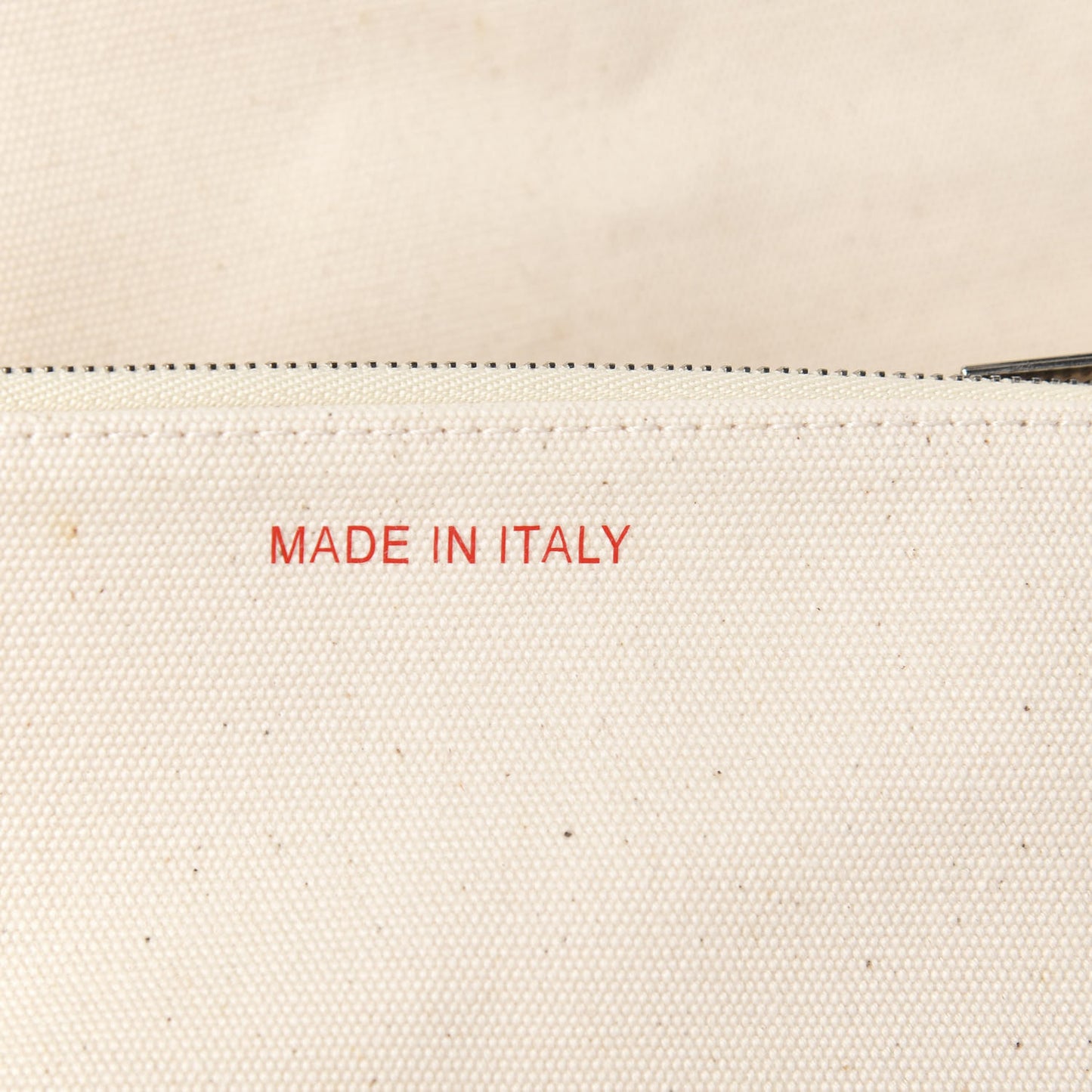 Textile Small Made In Tote Natural Red