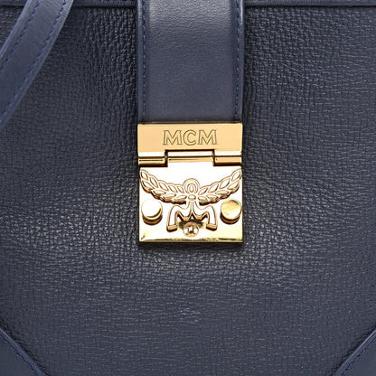 MCM Calfskin Mini Claudia Crossbody Bag True Navy 9 of 9