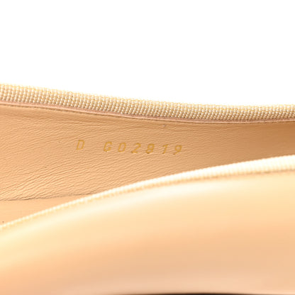 Chanel Lambskin Cap Toe CC Ballerina Flats 36 Beige Black 8 of 9