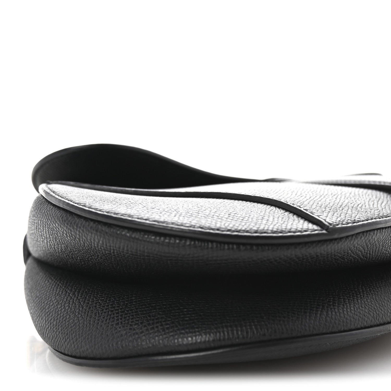 Christian Dior Grained Calfskin Saddle Bag Black 9 of 10