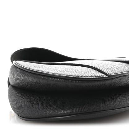 Christian Dior Grained Calfskin Saddle Bag Black 9 of 10