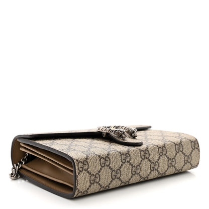Gucci GG Supreme Monogram Mini Dionysus Chain Wallet Beige Taupe 4 of 10