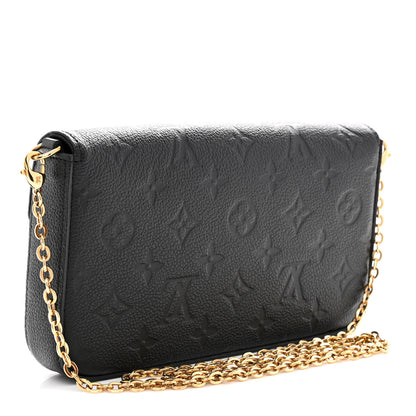 Louis Vuitton Empreinte Pochette Felicie Chain Wallet Black 4 of 12