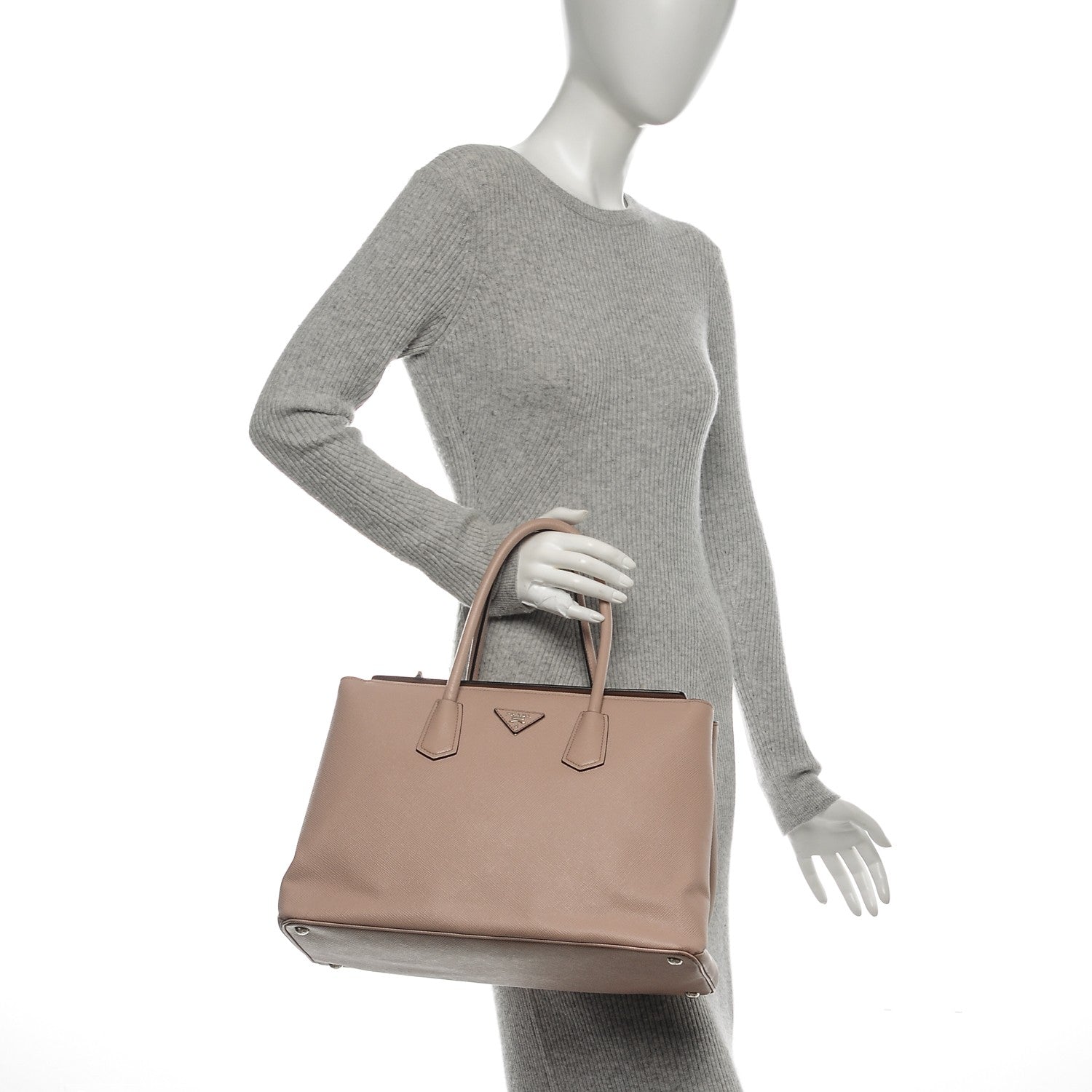 Prada Saffiano Cuir Twin Tote Cammeo 2 of 7