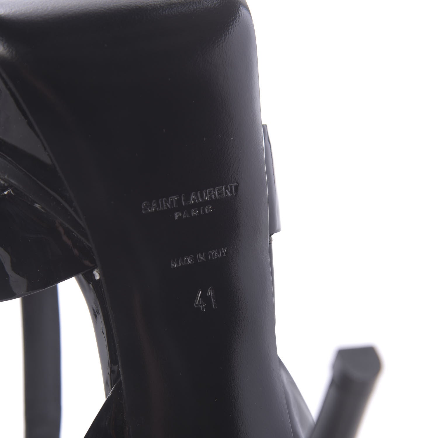 Saint Laurent Patent Tribute 75 Platform Sandals 41 Black 7 of 10
