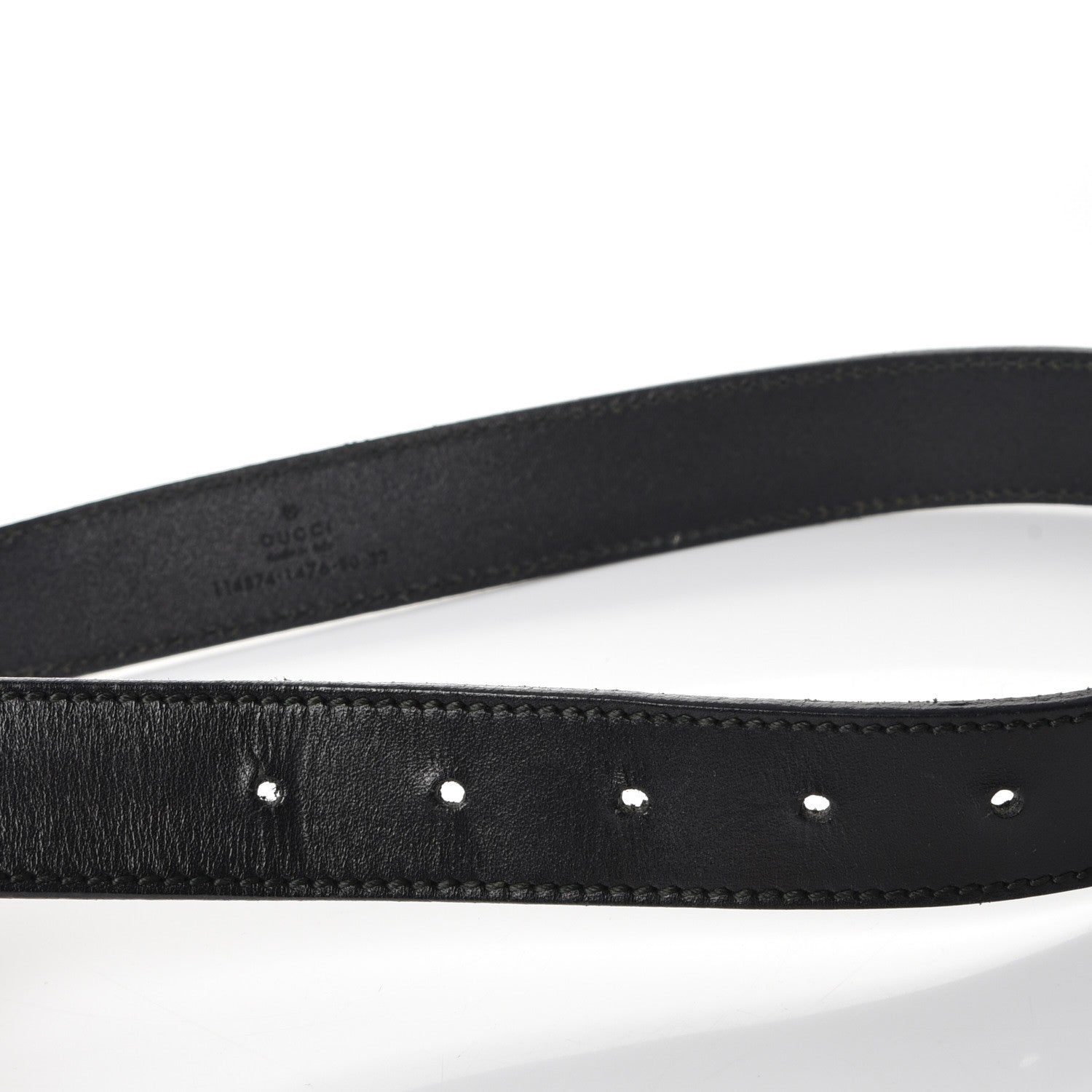 Gucci Calfskin Interlocking G Belt 80 32 Black 6 of 7