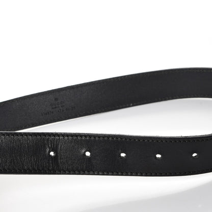 Gucci Calfskin Interlocking G Belt 80 32 Black 6 of 7