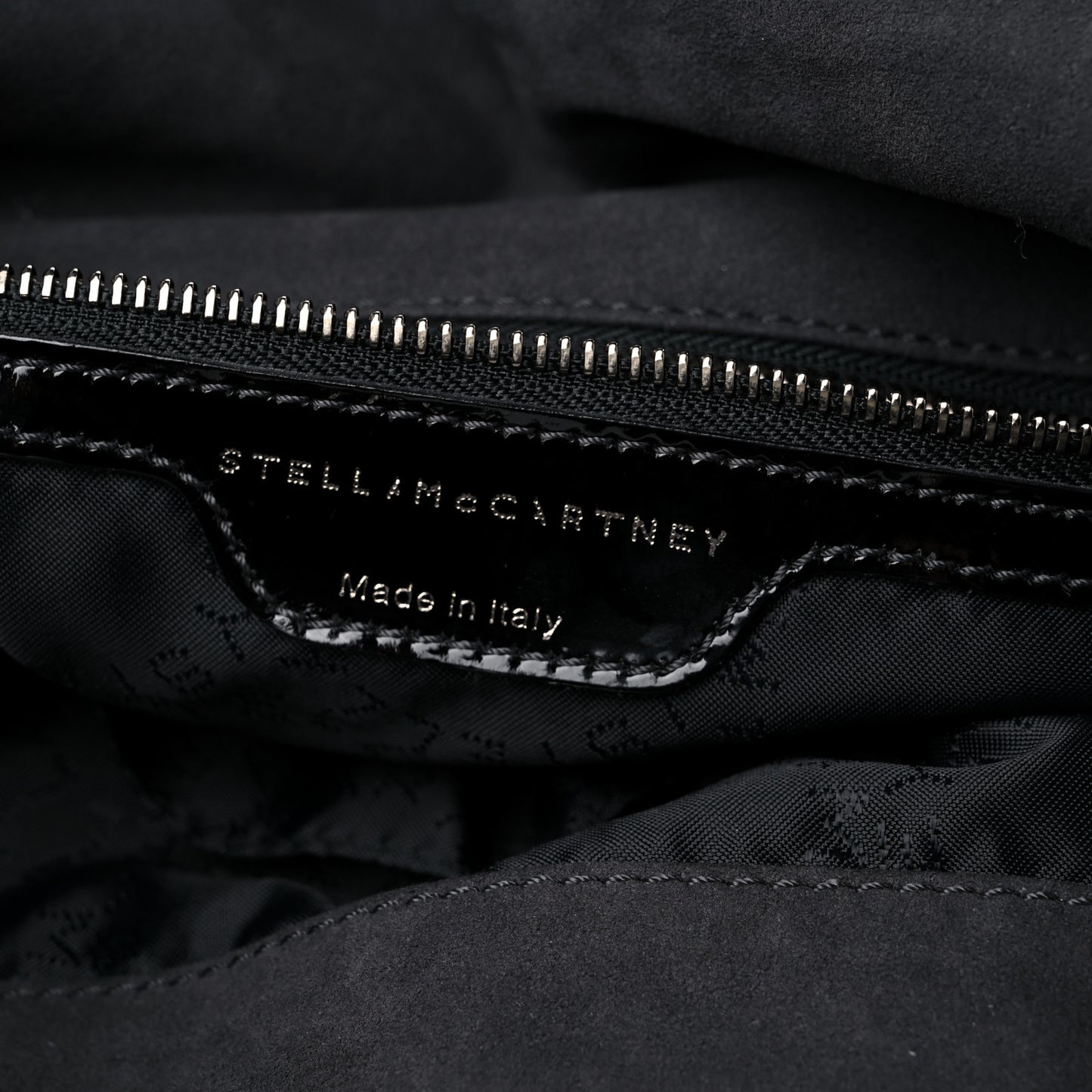 Studded Eco Suede Falabella Tote Black