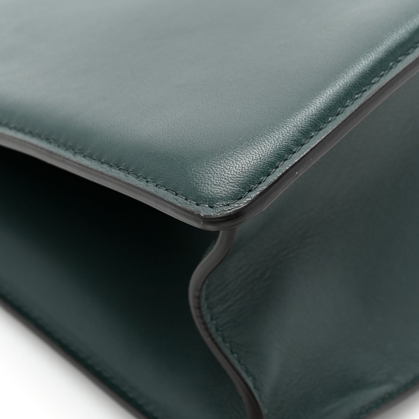 Smooth Calfskin Medium Clasp Shoulder Bag Amazone