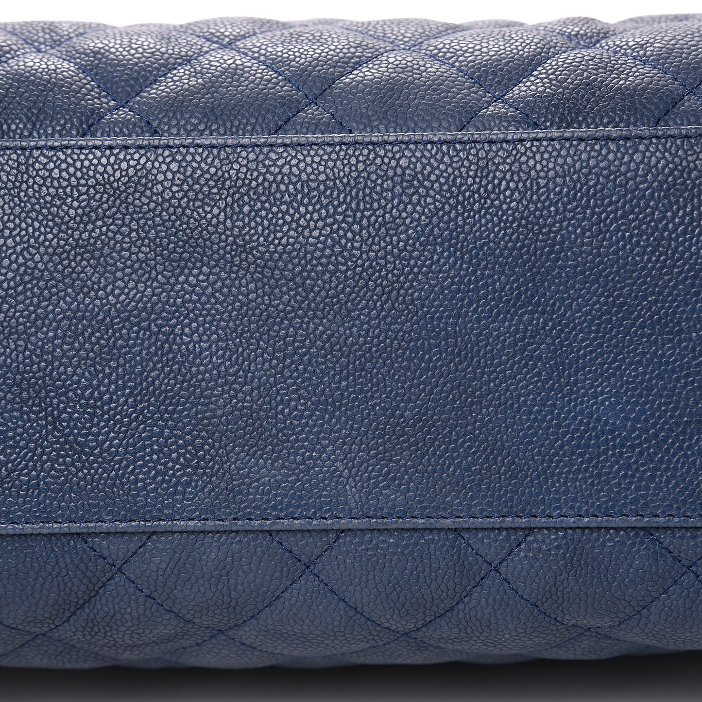 Caviar Quilted French Riviera Hobo Blue