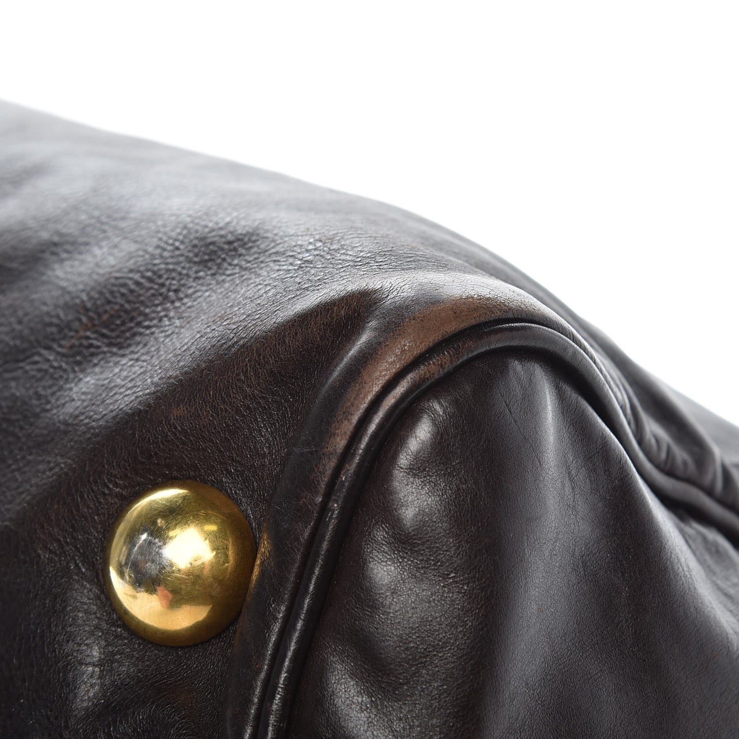 Calfskin Medium Babouska Boston Tote Dark Brown