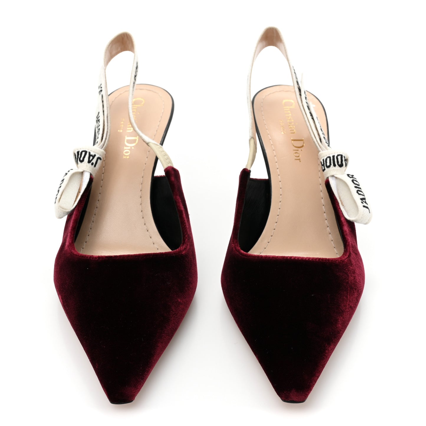 Velvet Ribbon J'Adior Slingback 65mm Pumps 38 Deep Amaranth