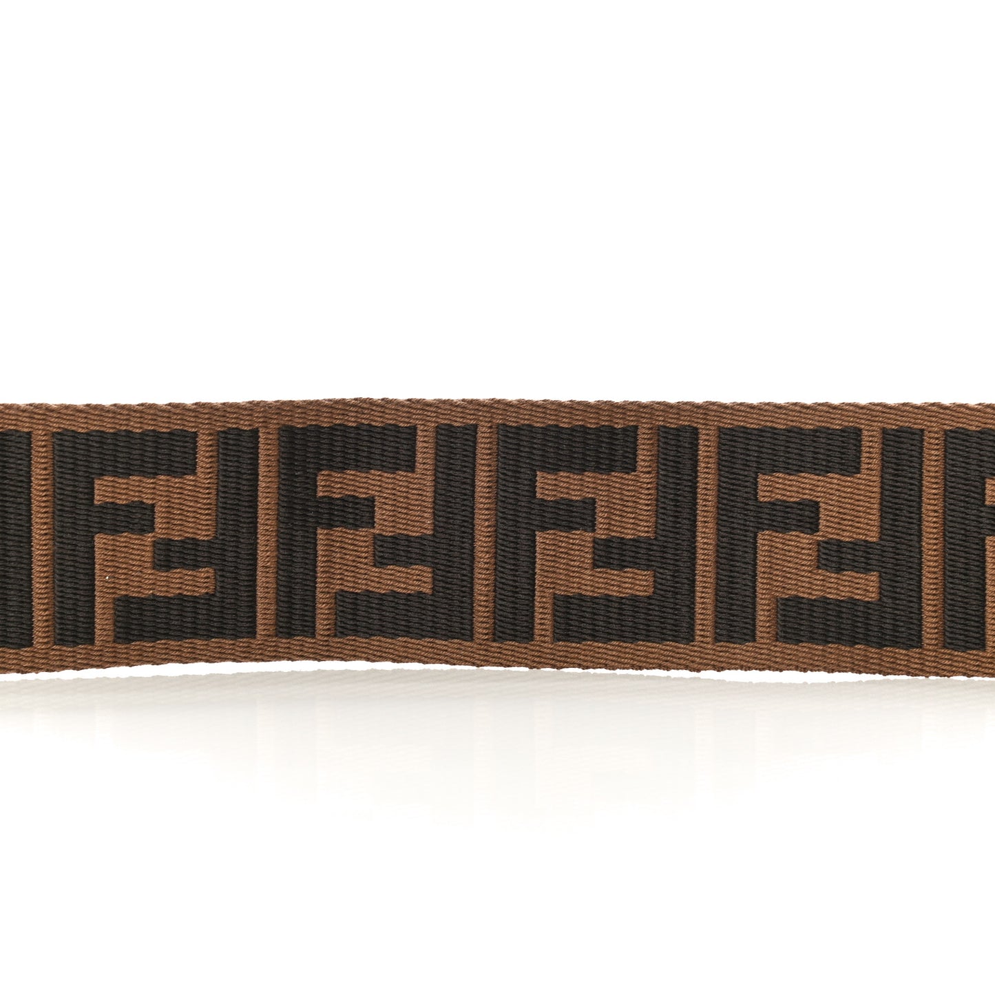 Ribbon Vitello Seta FF 1974 Adjustable Strap You Fango Marrone Black