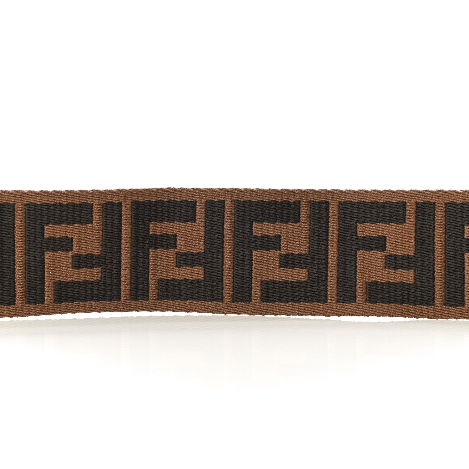 Fendi Ribbon Vitello Seta FF 1974 Adjustable Strap You Fango Marrone Black 6 of 8