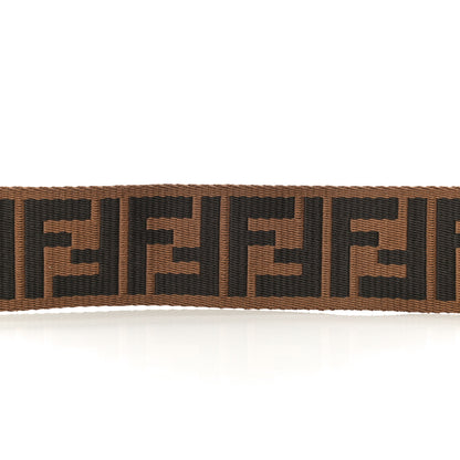 Fendi Ribbon Vitello Seta FF 1974 Adjustable Strap You Fango Marrone Black 6 of 8