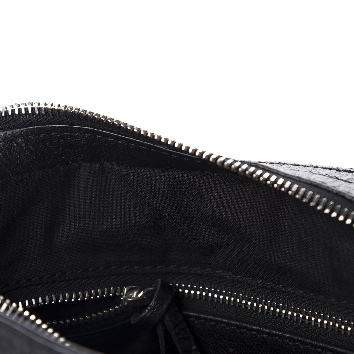 Agneau Classic Hardware S City Logo Strap Black White