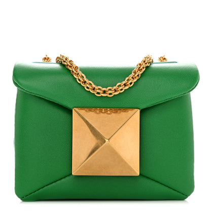 Valentino Garavani Nappa Micro One Stud Chain Bag Gea Green 1 of 10