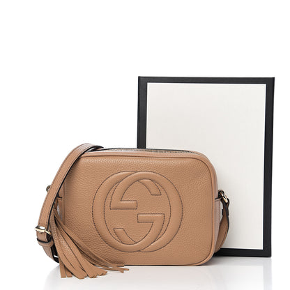 Gucci Pebbled Calfskin Small Soho Disco Bag Camelia 10 of 10