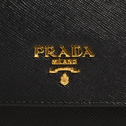 Prada Saffiano Metal Flap Wallet Nero Black 11 of 11