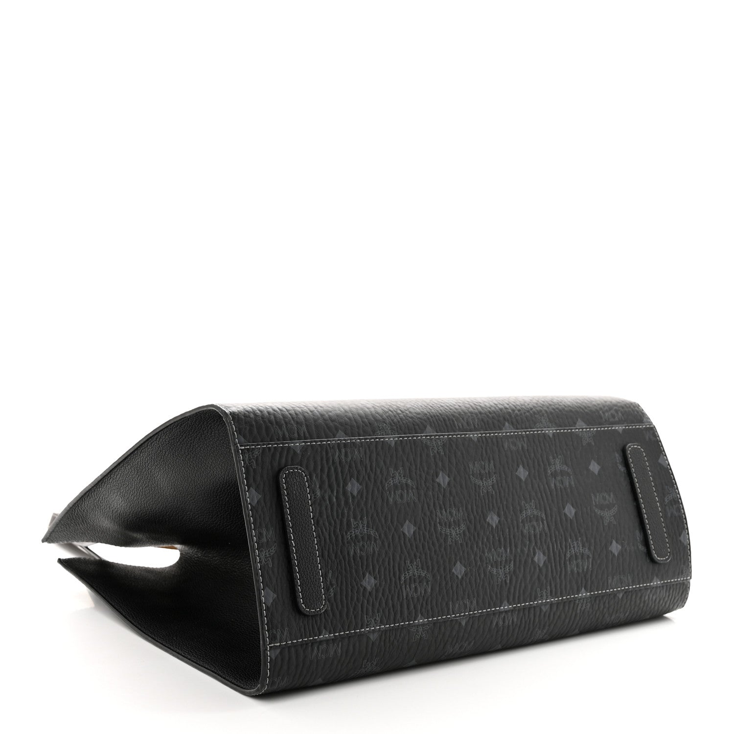 MCM Visetos Medium Luisa Shopper Tote Black 4 of 15