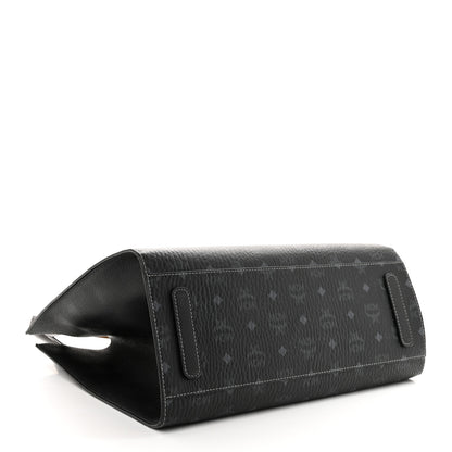 MCM Visetos Medium Luisa Shopper Tote Black 4 of 15