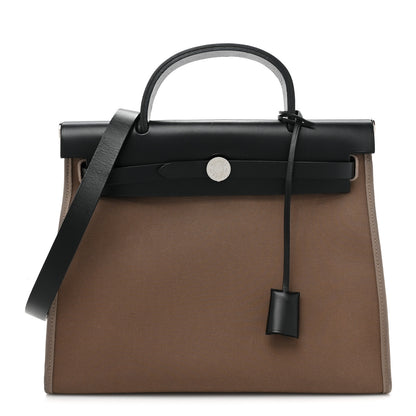 Hermes Vache Hunter Toile Herbag Zip 31 PM Etoupe Ebene 1 of 14