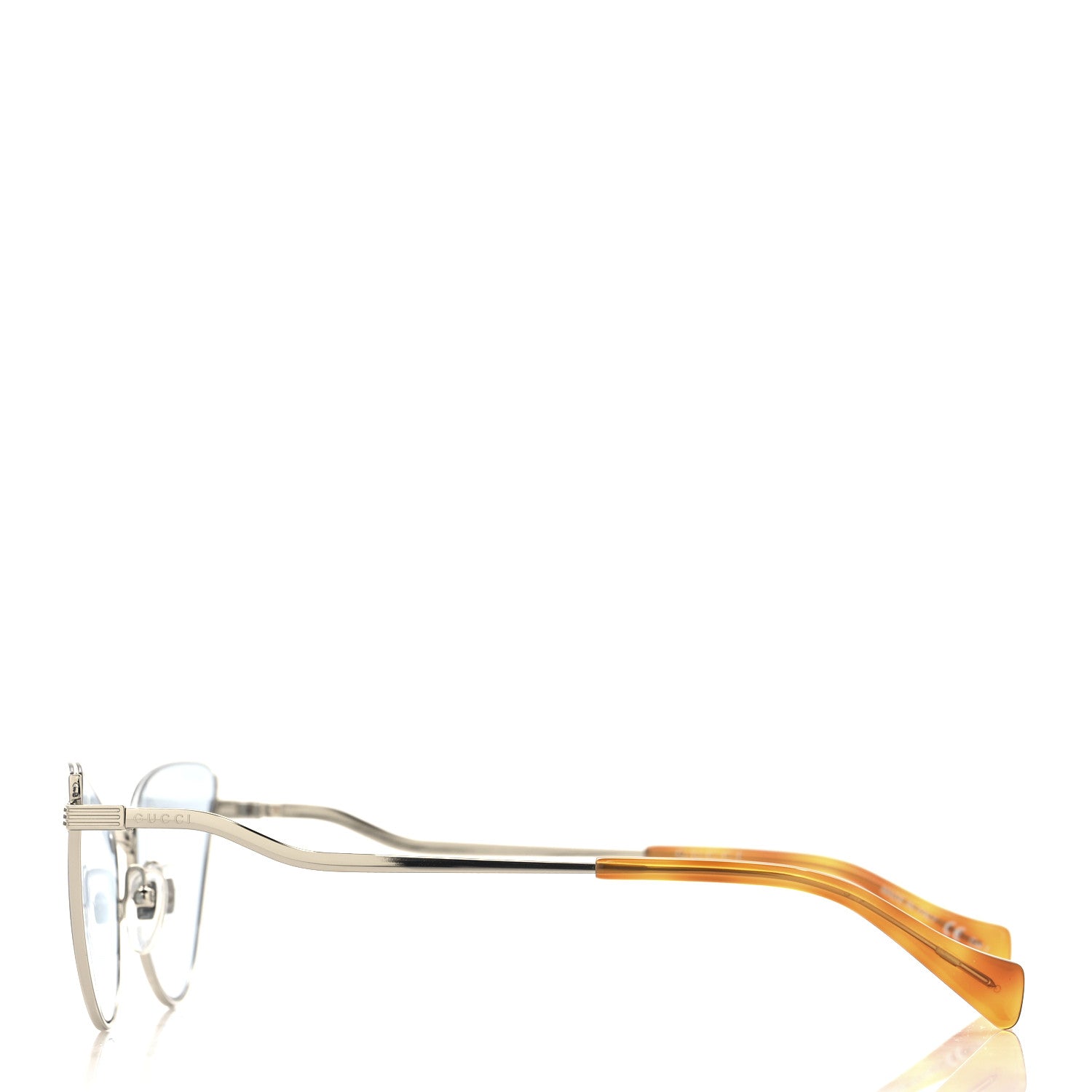 Gucci Metal Cat Eye Sunglasses GG1006S Silver Light Blue 3 of 7