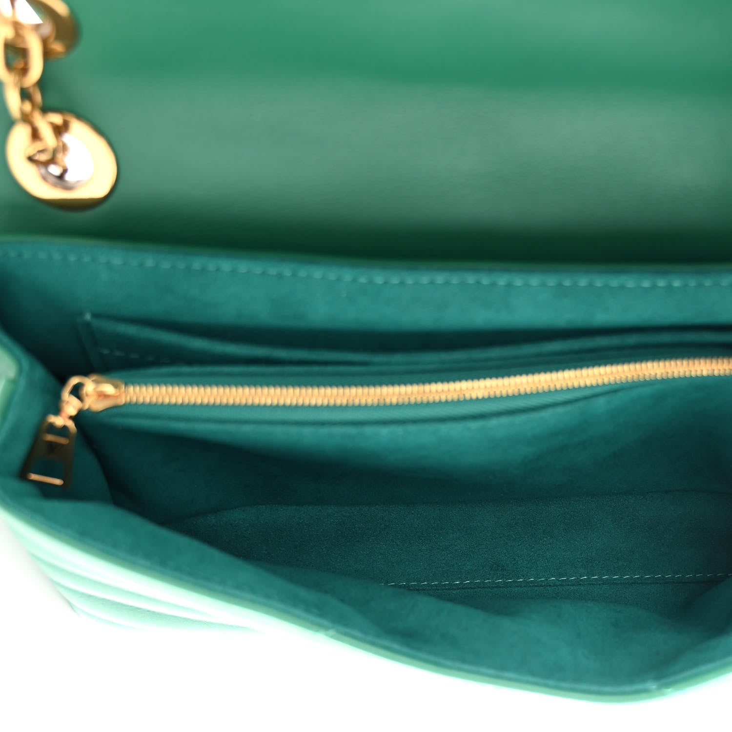 Louis Vuitton Calfskin New Wave Chain Bag MM NM Emerald 5 of 9