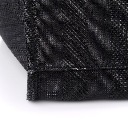 Chanel Mixed Fibers Calfskin Striped Medium Deauville Tote Black 17 of 20