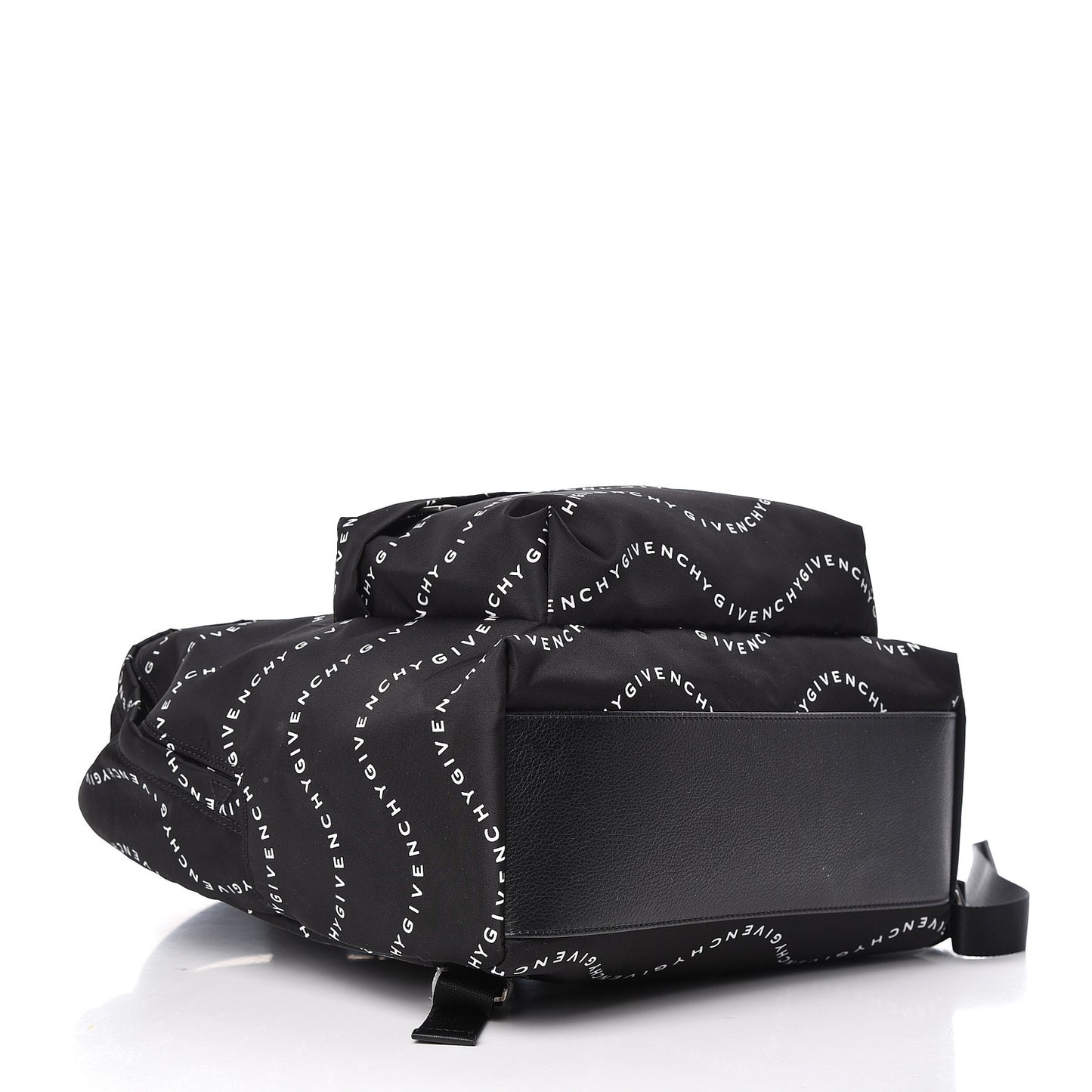Nylon Waves Print Urban Backpack Black White