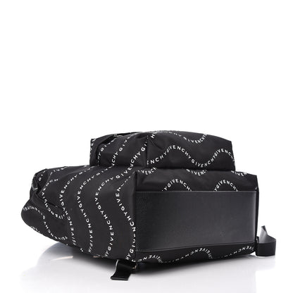 Givenchy Nylon Waves Print Urban Backpack Black White 4 of 11
