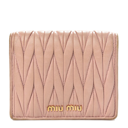 Miu Miu Nappa Matelasse Compact Wallet Orchidea 1 of 12