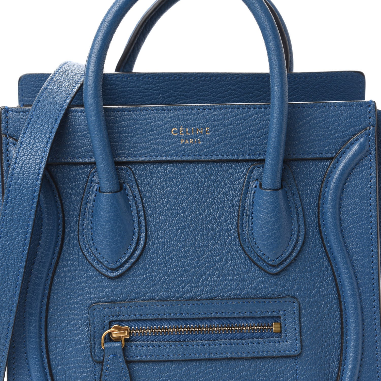 Celine Goatskin Nano Luggage Sea 9 of 9