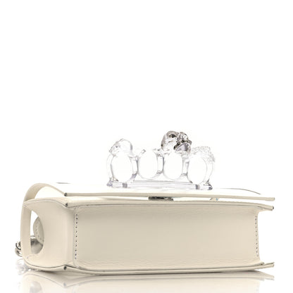 Alexander McQueen Polyurethane Calfskin Transparent Jeweled Knuckle Satchel Clear White 4 of 9