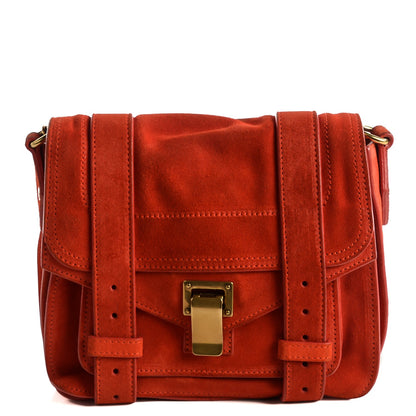 Proenza Schouler Suede PS1 Mini Pouch Messenger Bag Orange 1 of 13