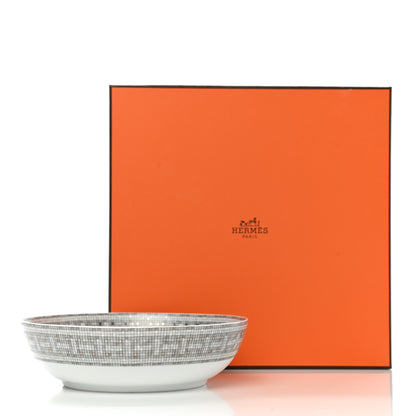 Hermes Porcelain Mosaique Au 24 Cereal Bowl Silver 8 of 8