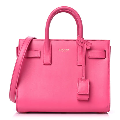 Saint Laurent Calfskin Nano Sac De Jour Lipstick Fuchsia 1 of 15