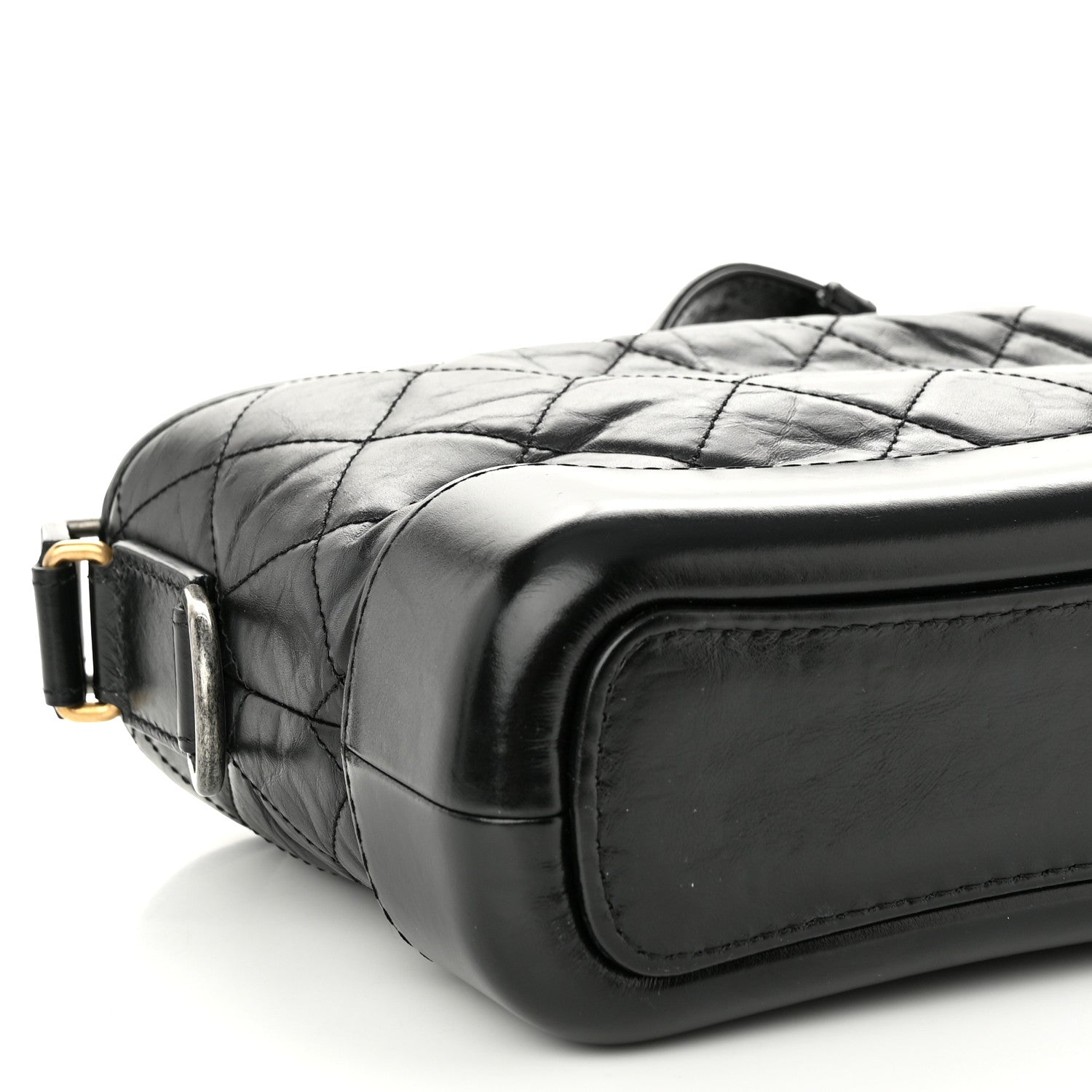 Chanel Aged Calfskin Quilted Small Gabrielle Hobo Black 9 of 10
