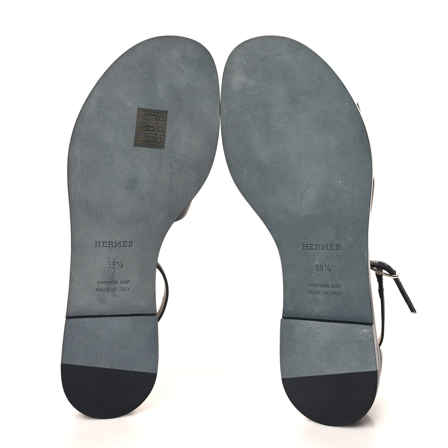 Calfskin Santorini Sandals 38.5 Black