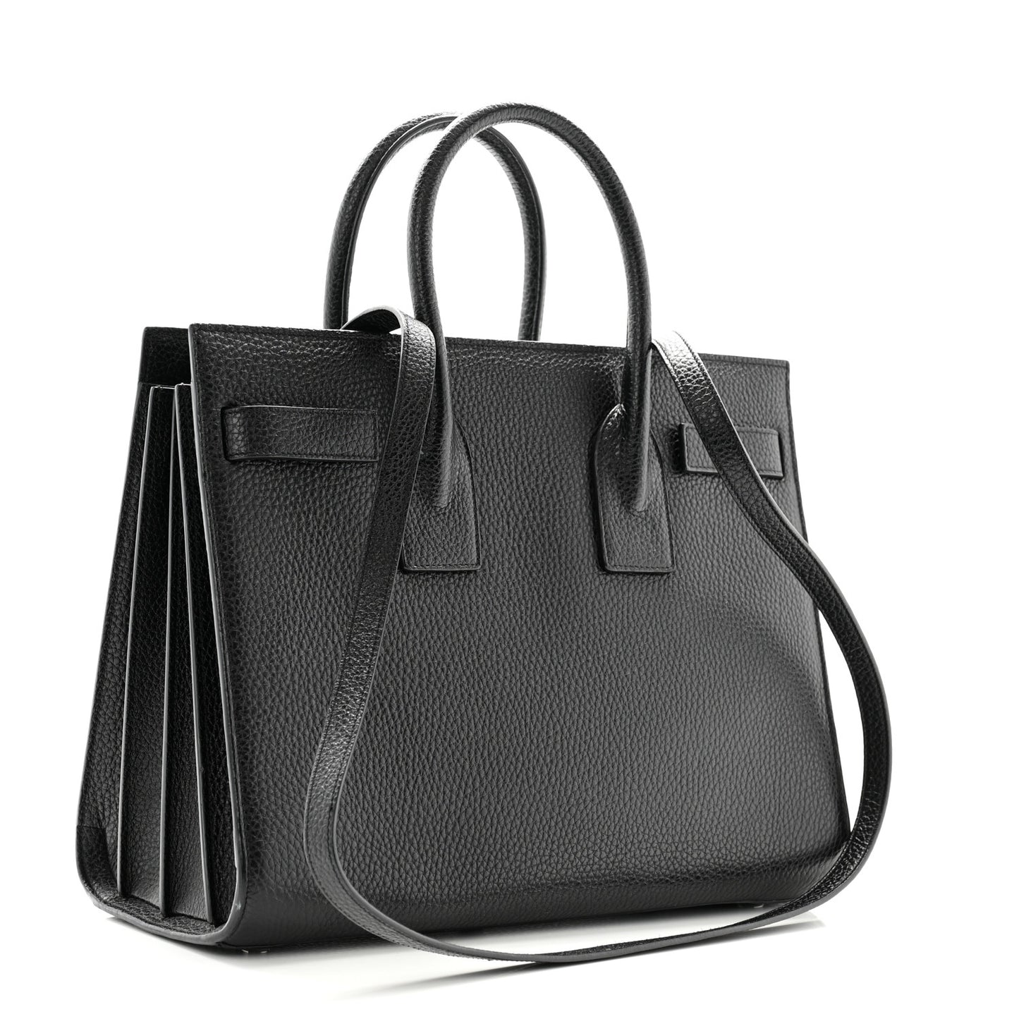 Grained Calfskin Small Sac De Jour Black