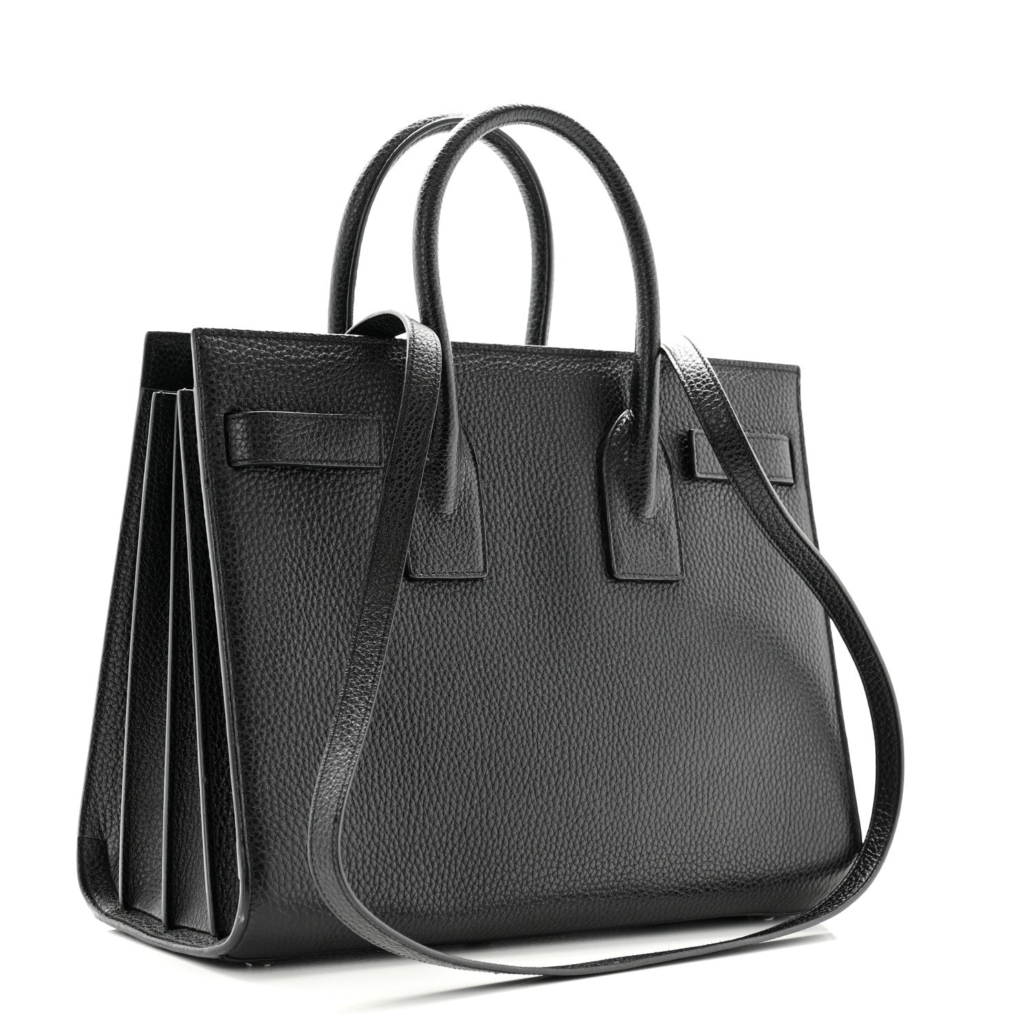 Saint Laurent Grained Calfskin Small Sac De Jour Black 3 of 14