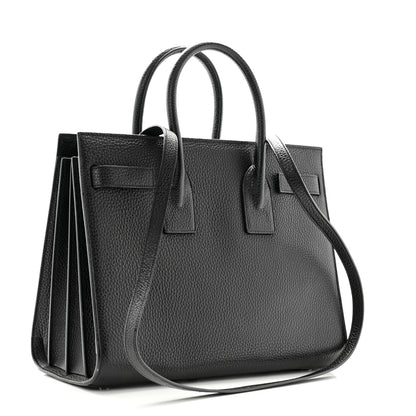 Saint Laurent Grained Calfskin Small Sac De Jour Black 3 of 14
