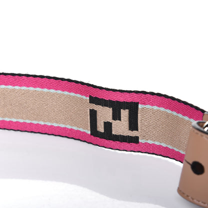Fendi Woven Twill Calfskin FF Strap You Magenta Amido Multicolor 8 of 8